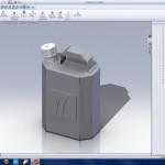 Progettazione di una piccola tanica in lamiera ottenuta con il software CAD di modellazione tridimensionale SolidWorks