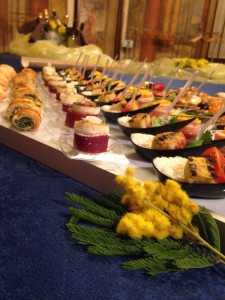 Buffet allestito per l'8 marzo